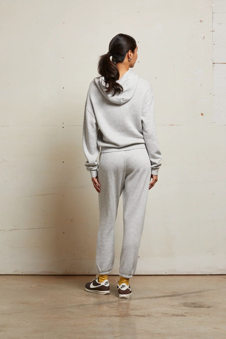 HEART FLEECE PULLOVER HOODIE-ASH - Kingfisher Road - Online Boutique