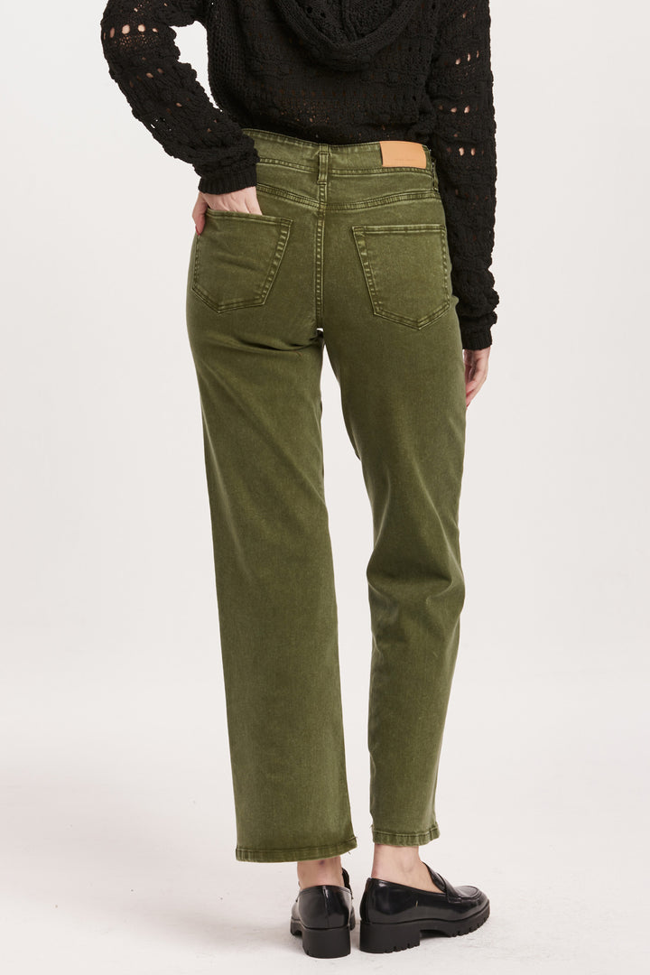 HOLLY HIGH RISE CUT OFF PANT-ARMY