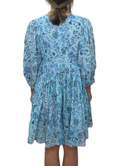 RAYA MINI DRESS-SEAFOAM BLUE - Kingfisher Road - Online Boutique