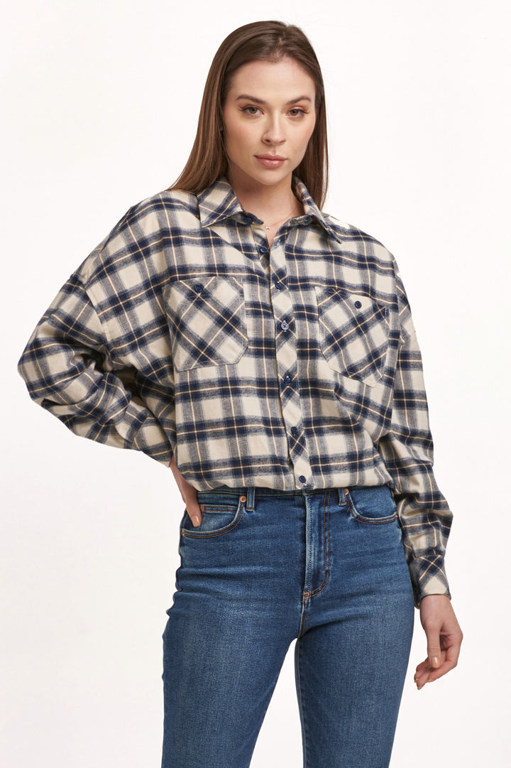 XANDRA BUTTON DOWN-COZY NIGHT