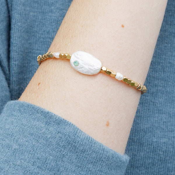 PEARL AFFIRMATION BRACELET-GOLD