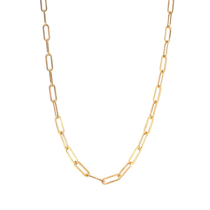 16" PAPERCLIP CHAIN - 14ct Y/G - Kingfisher Road - Online Boutique