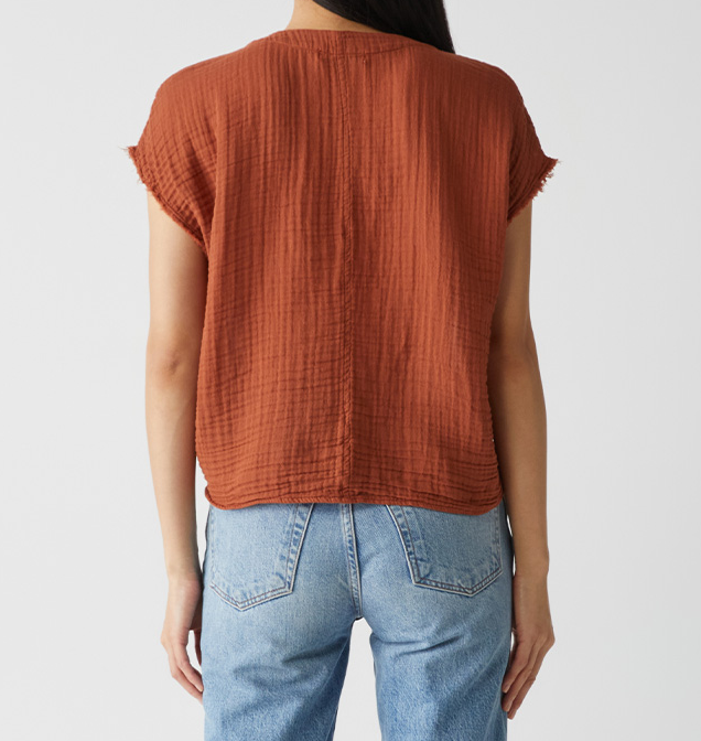 EVIE FAUX WRAP TOP-TOFFEE - Kingfisher Road - Online Boutique