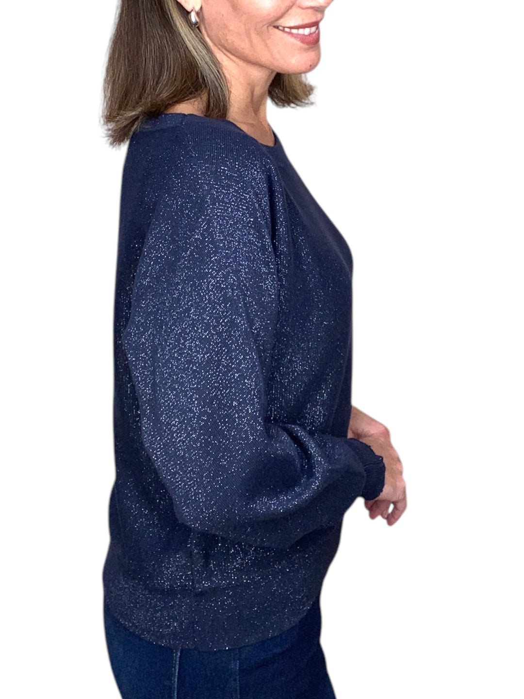 SHIMMER SWEATER-NAVY