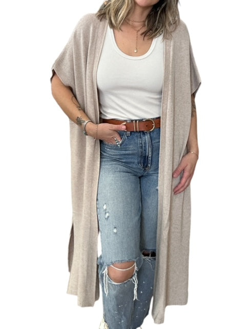 ITALIAN KNIT OPEN LONG CARDIGAN