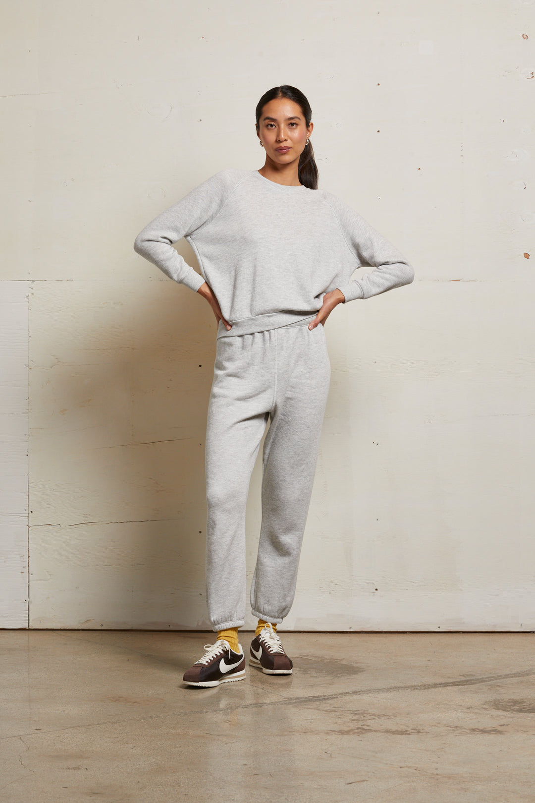 STEVIE FLEECE EASY SWEATPANT-ASH - Kingfisher Road - Online Boutique