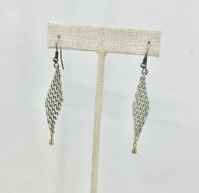 SILVER BETTY MESH PIECE TINY POINT EARRING - Kingfisher Road - Online Boutique