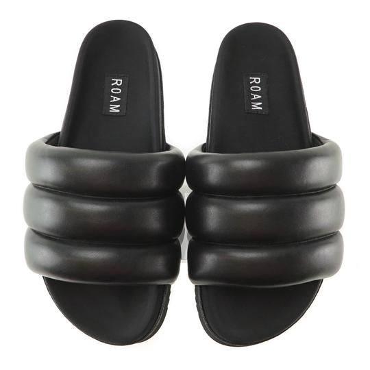 BLACK PUFFY SANDAL - Kingfisher Road - Online Boutique