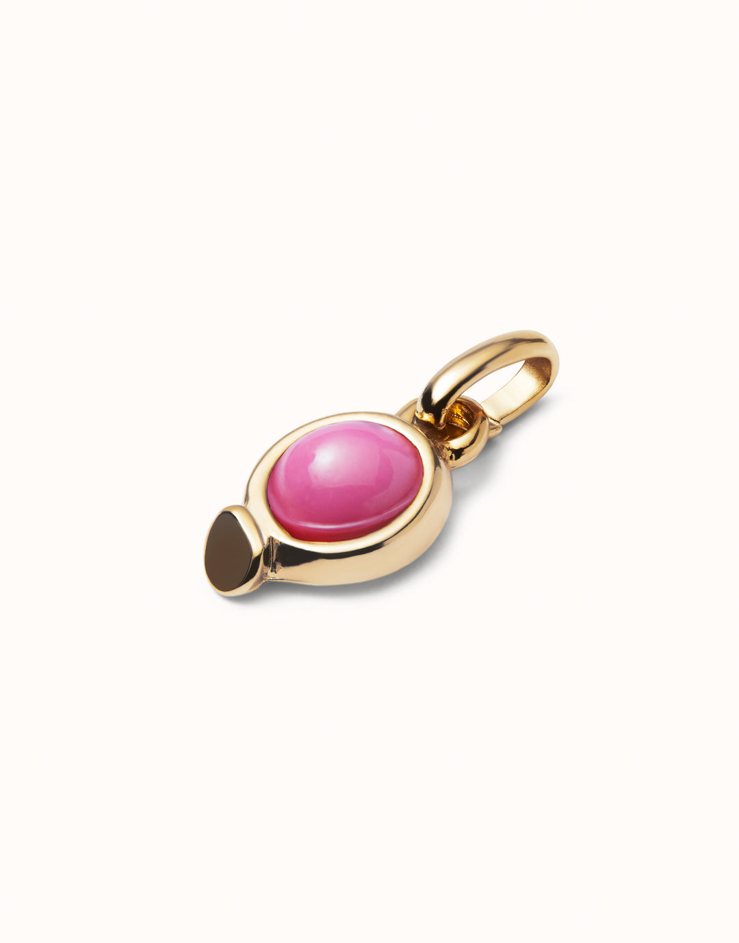 CIRCULAR PINK CABACHON CHARM-GOLD - Kingfisher Road - Online Boutique