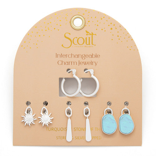 INTERCHANGEABLE CHARM EARRING SET