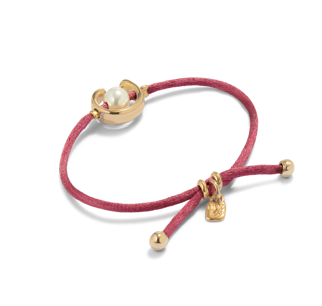 GOLD ADJUSTABLE PEARL MAUVE CORD BRACELET - Kingfisher Road - Online Boutique