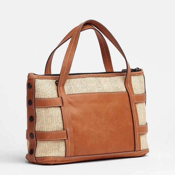 ADDIE MEDIUM - SADDLE RAFFIA/ BRONZE - Kingfisher Road - Online Boutique