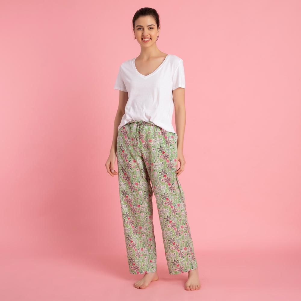 NEVILLE SPRING GREEN FORAL PANT IN A BAG - Kingfisher Road - Online Boutique