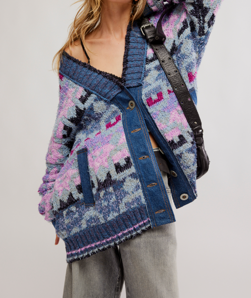 BLUEBELL CARDI-MOONROCK BLUE COMBO - Kingfisher Road - Online Boutique