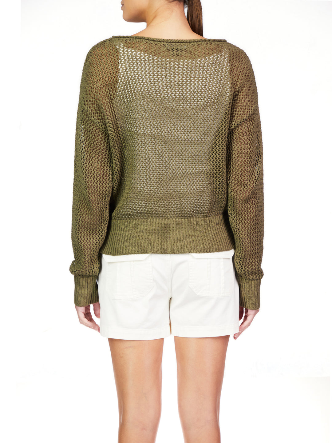 OPEN KNIT SWEATER-BURNT OLIVE - Kingfisher Road - Online Boutique