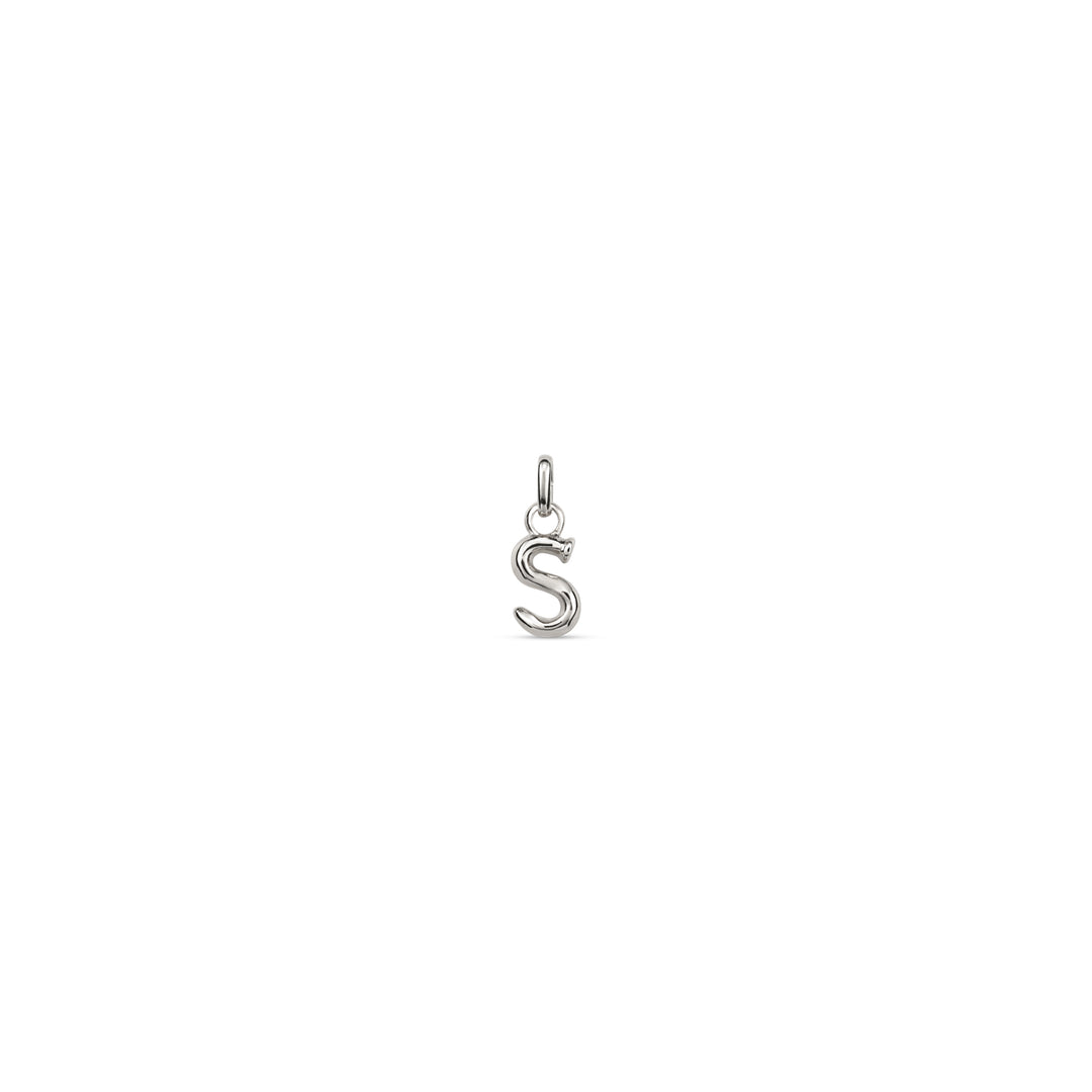 TINY "S" INITIAL CHARM-SILVER - Kingfisher Road - Online Boutique