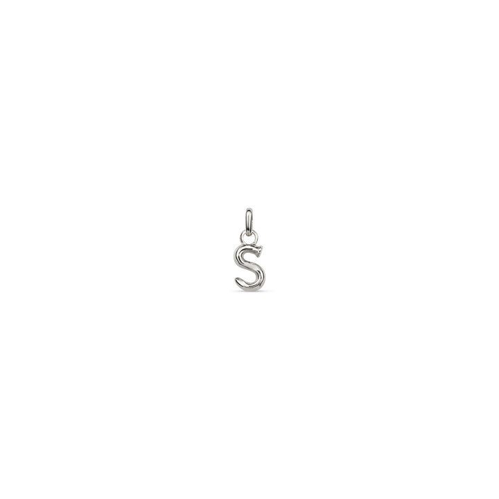 TINY "S" INITIAL CHARM-SILVER - Kingfisher Road - Online Boutique