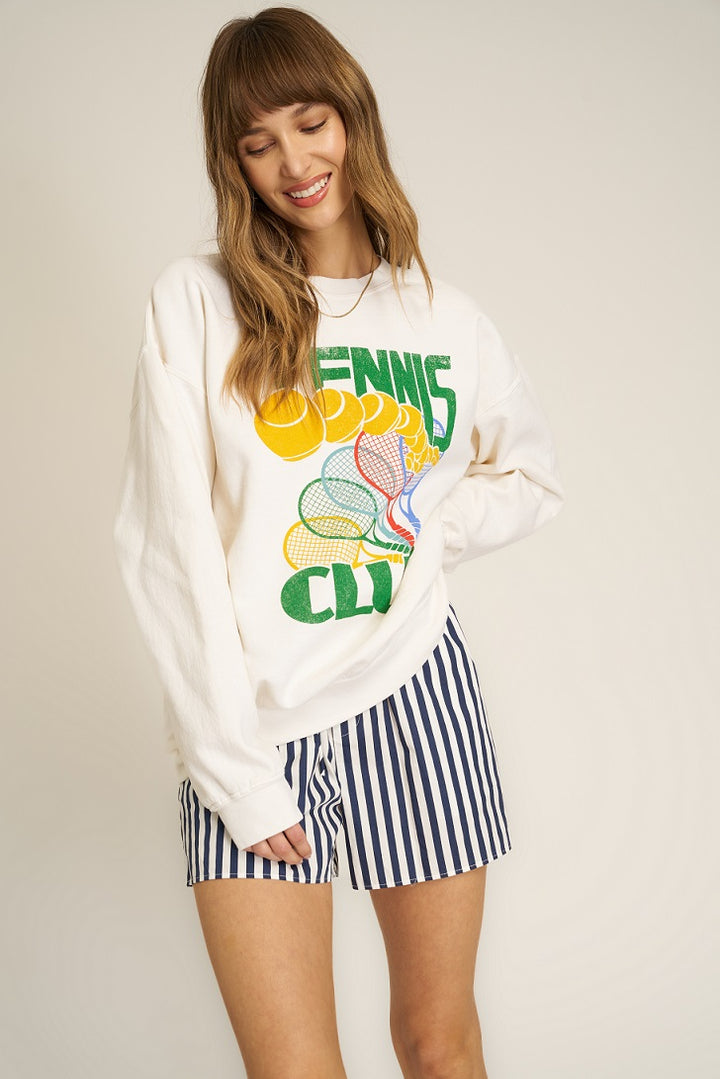 TENNIS CLUB SWEATSHIRT-SNOWFLAKE - Kingfisher Road - Online Boutique