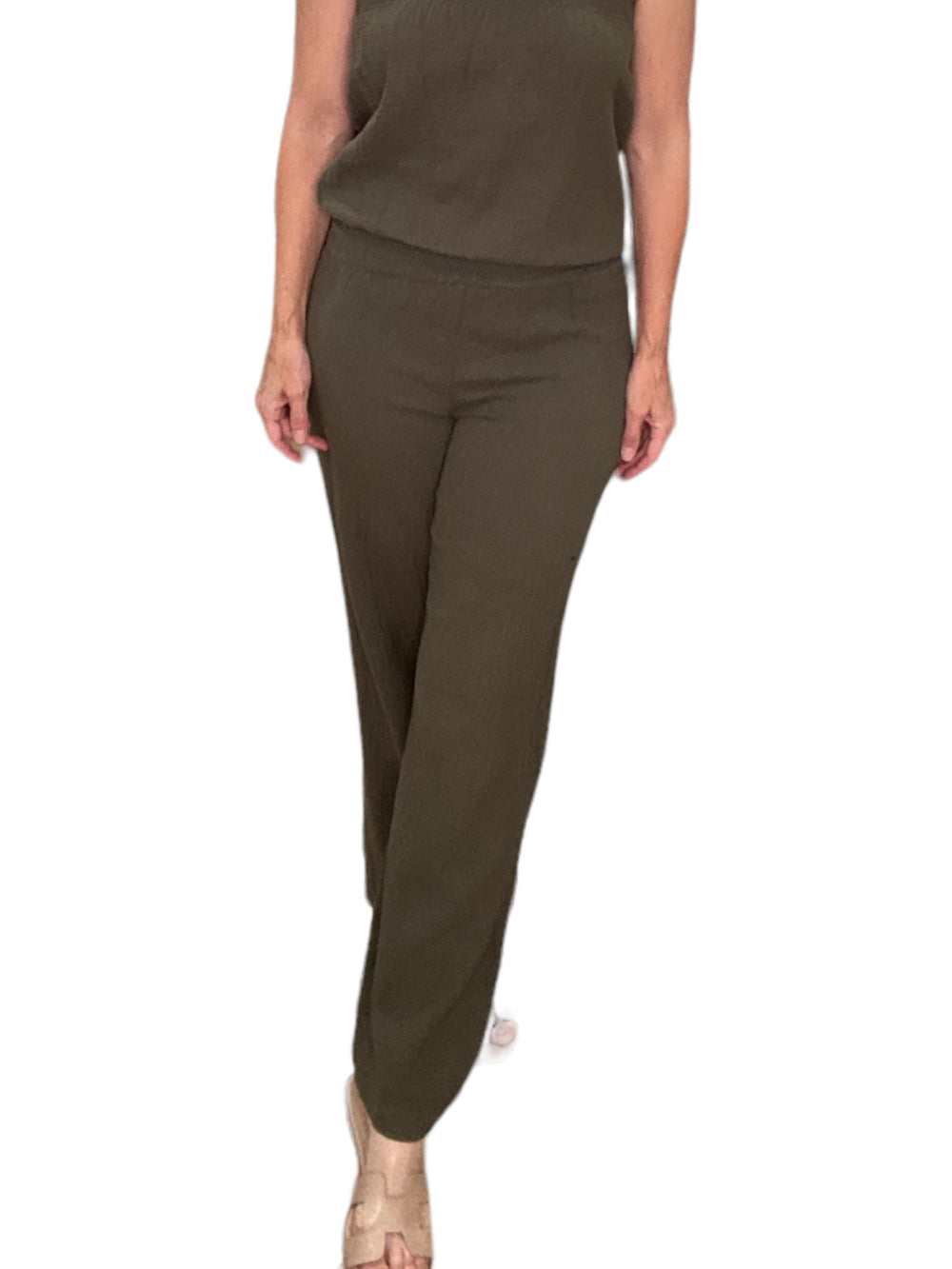 WIDE LEG SMOCKED WAIST PANT-TROOPS - Kingfisher Road - Online Boutique