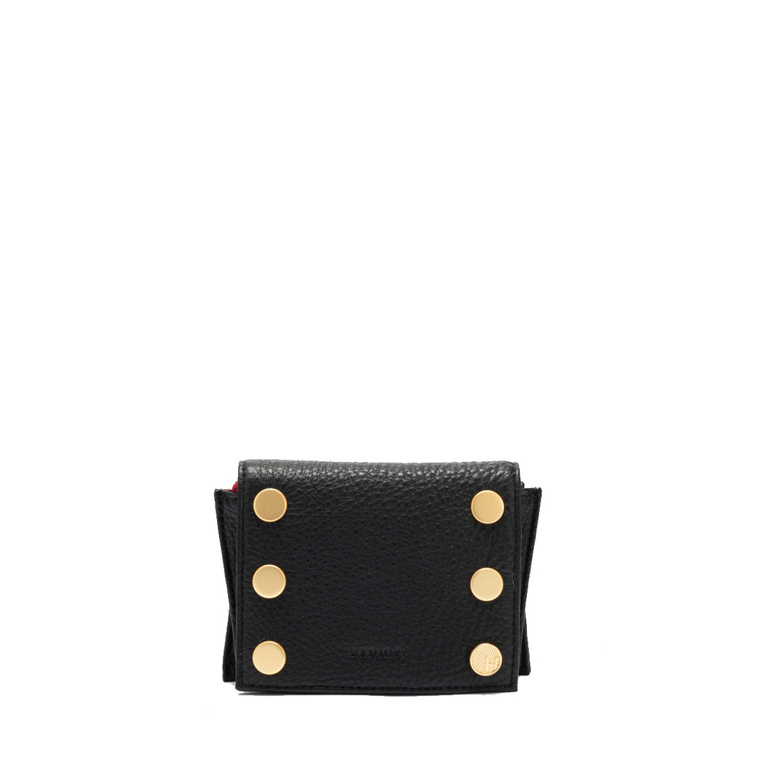 ALLEN WALLET-BLACK/BRUSHED GOLD RED - Kingfisher Road - Online Boutique