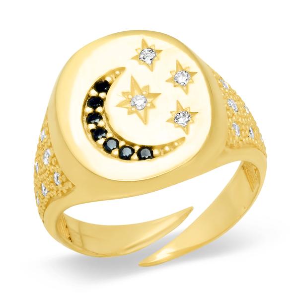 SIGNET RING-CRESENT MOON - Kingfisher Road - Online Boutique