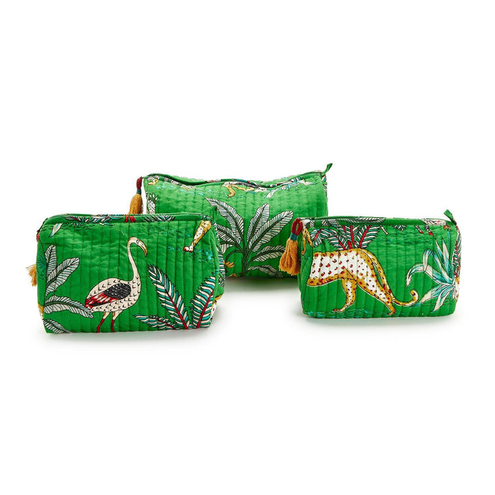 LARGE HAPPY TROPICAL ISLAND POUCH - Kingfisher Road - Online Boutique