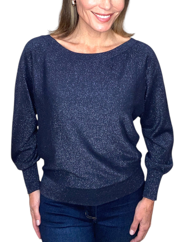 SHIMMER SWEATER-NAVY