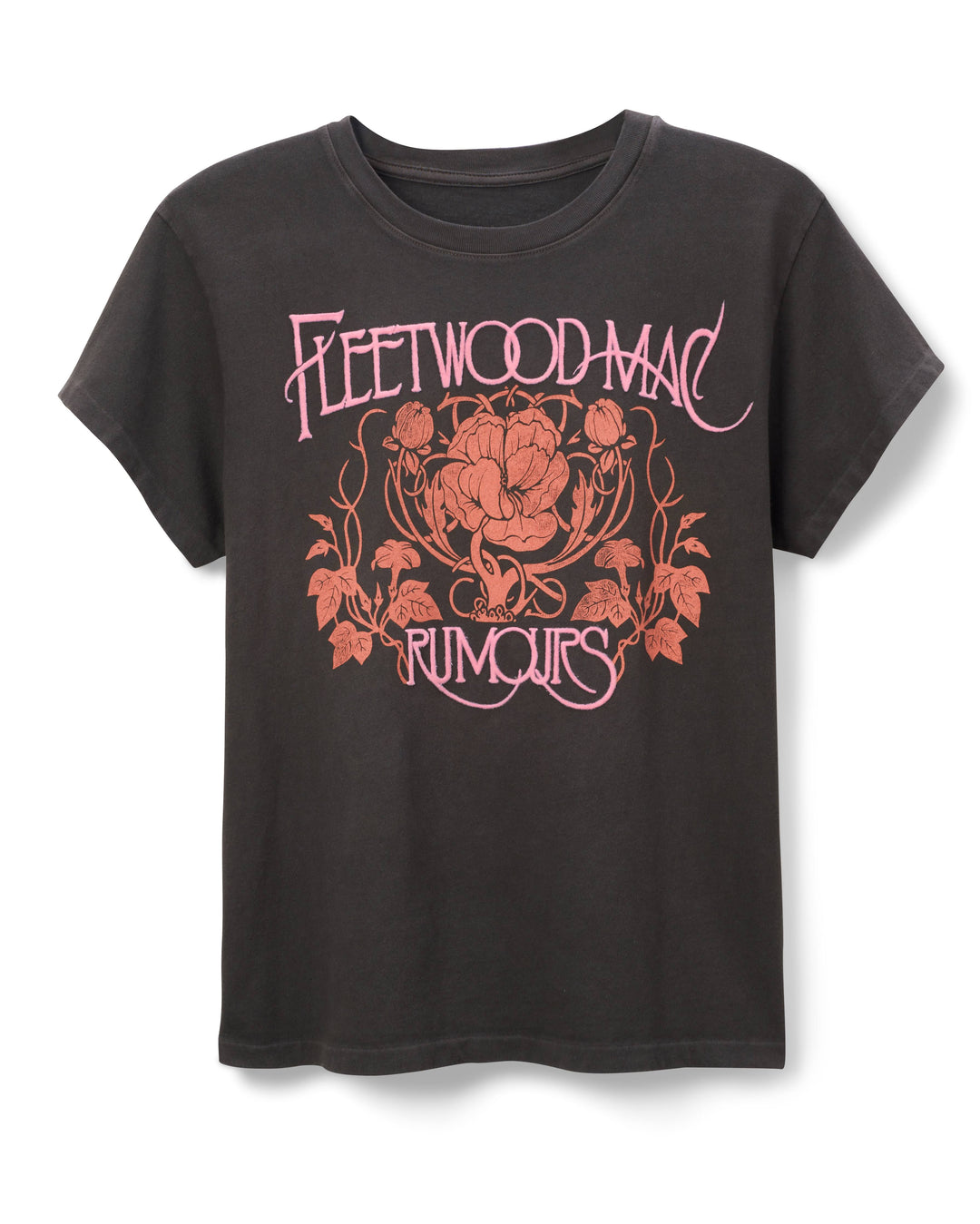 FLEETWOOD MAC FLORAL TOUR TEE-WASHED BLACK - Kingfisher Road - Online Boutique