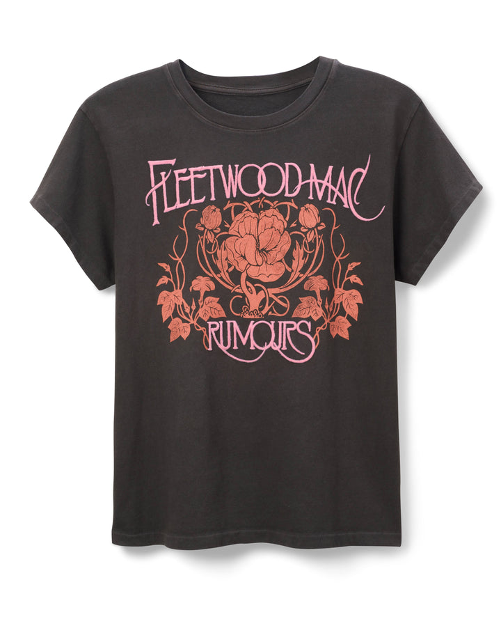 FLEETWOOD MAC FLORAL TOUR TEE-WASHED BLACK - Kingfisher Road - Online Boutique
