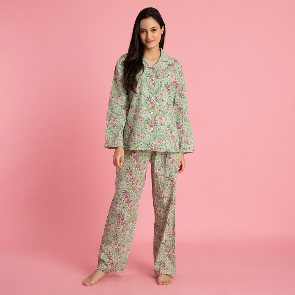 NEVILLE MULTI COTTON PAJAMA SET - Kingfisher Road - Online Boutique