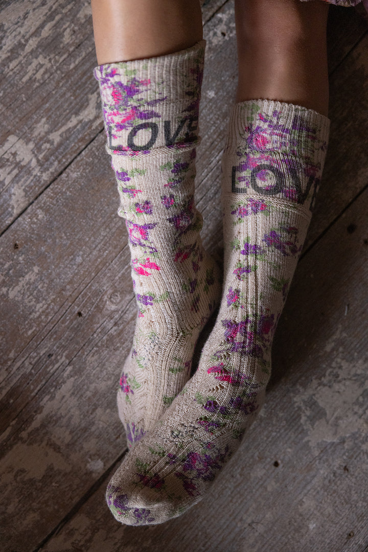 FLORAL LOVE BIG DIPPER SOCKS-FRIDA - Kingfisher Road - Online Boutique