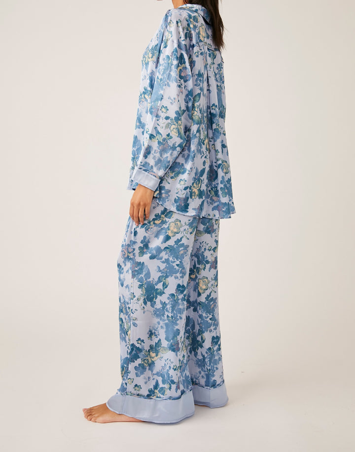 DREAMY DAYS PAJAMA SET-LIGHT BLUE - Kingfisher Road - Online Boutique