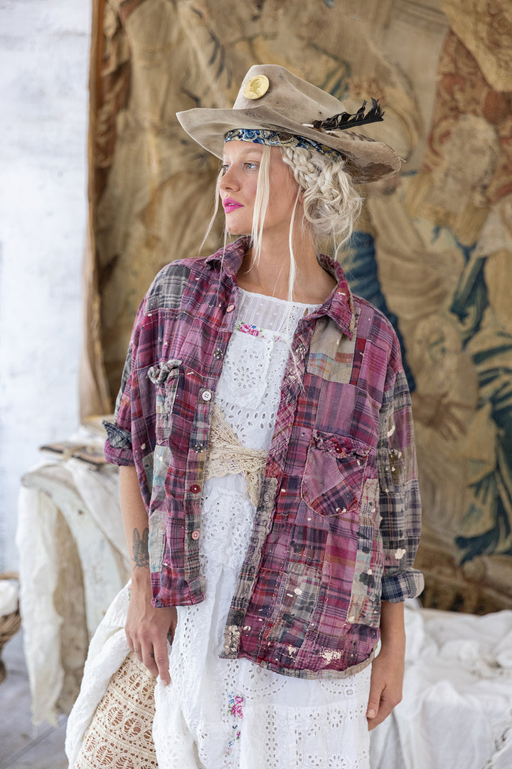 PATCHWORK KELLY WESTERN SHIRT-MADRAS PINK - Kingfisher Road - Online Boutique