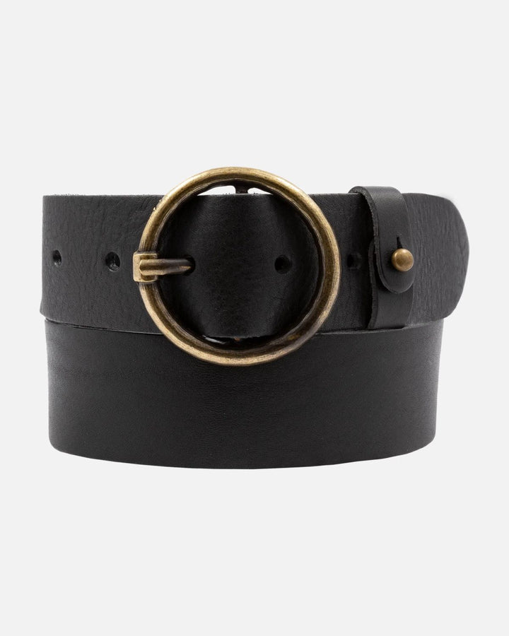 PIP 2.0 VINTAGE ROUND BUCKLE BELT-BLACK - Kingfisher Road - Online Boutique