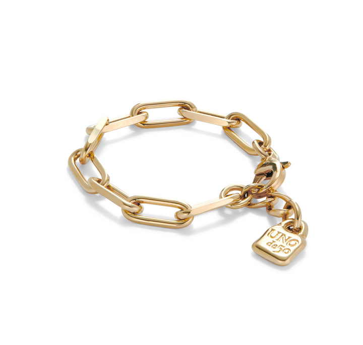 LARGE PAPERCLIP BRACELET-GOLD