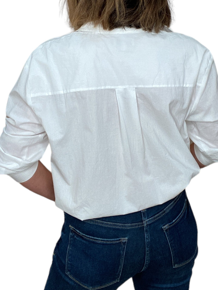 OVERSIZED BUTTON DOWN-WHITE - Kingfisher Road - Online Boutique