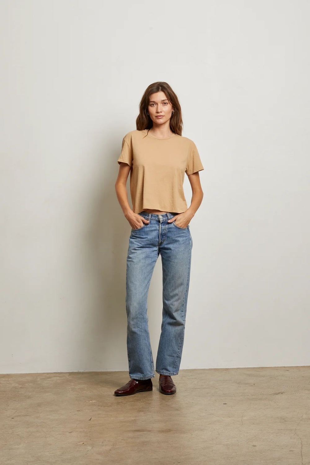 HARLEY CREW TEE-SUEDE - Kingfisher Road - Online Boutique