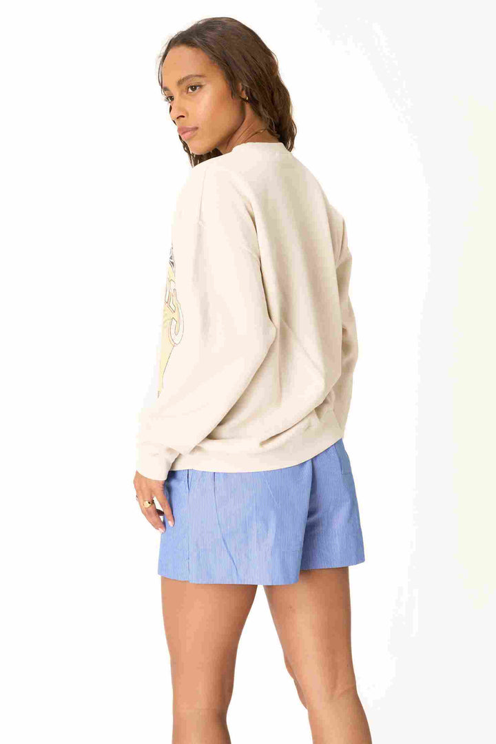 STRAWBERRIES SWEATSHIRT-BRUSHED BONE - Kingfisher Road - Online Boutique