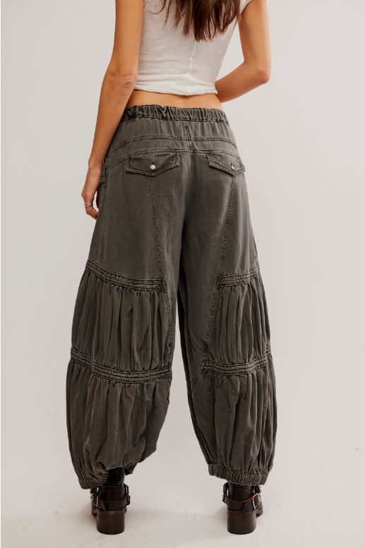 LAST WORD PARACHUTE PANT-WASHED BLACK - Kingfisher Road - Online Boutique