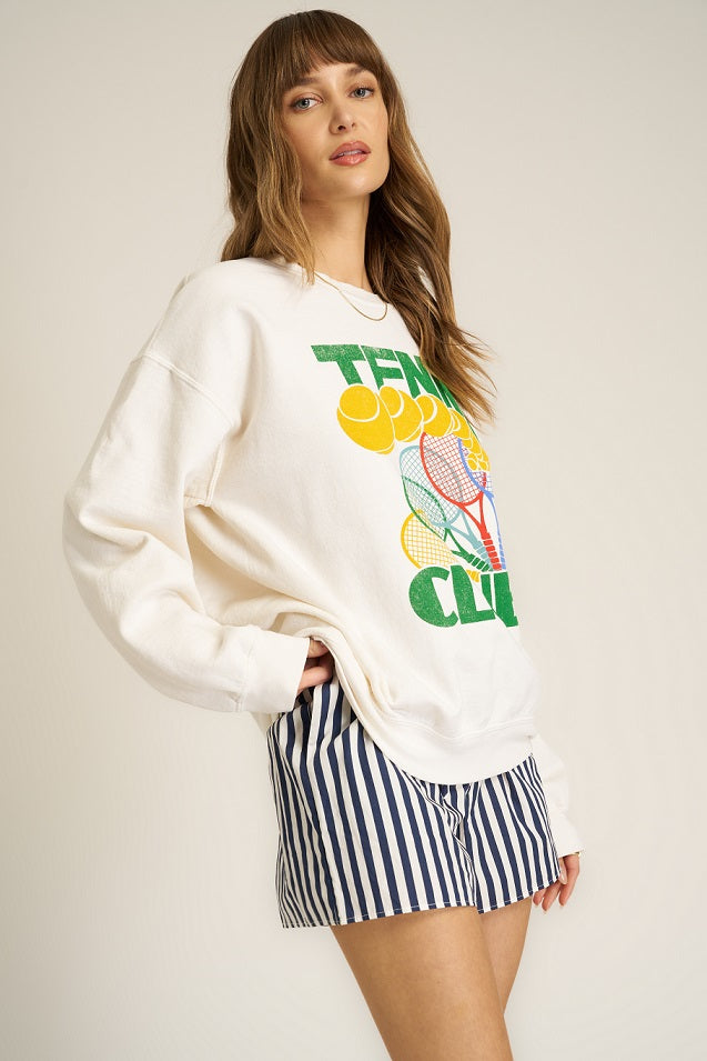 TENNIS CLUB SWEATSHIRT-SNOWFLAKE - Kingfisher Road - Online Boutique