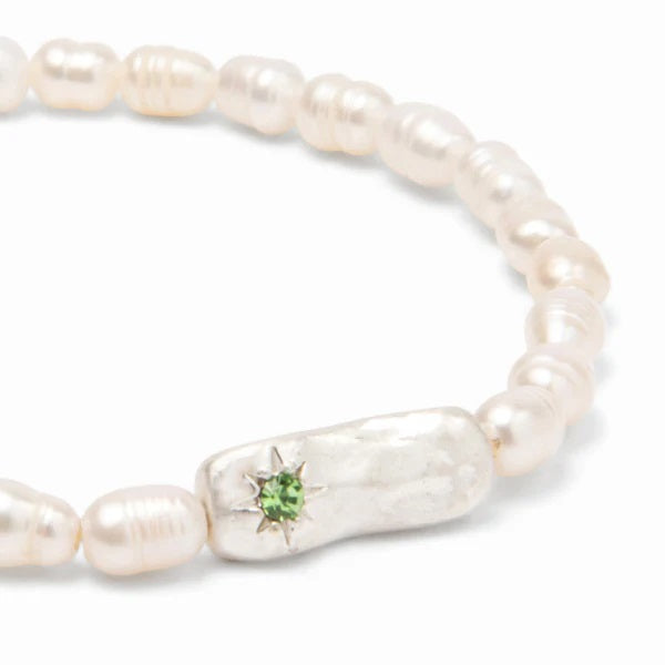 PEARL AFFIRMATION BRACELET-SILVER