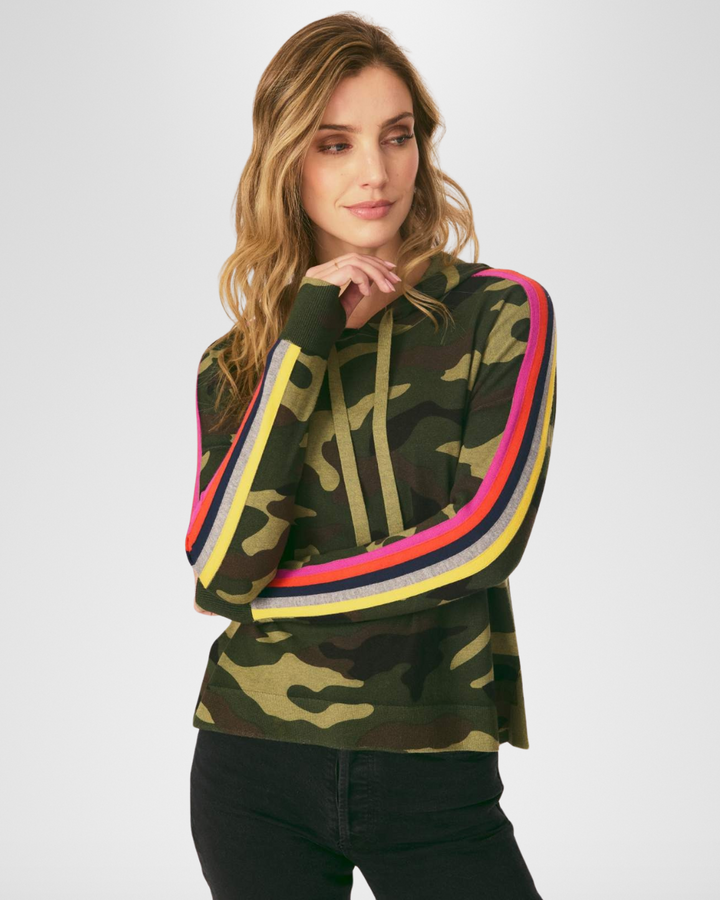 CAMO STRIPE HOODIE-MILITARY