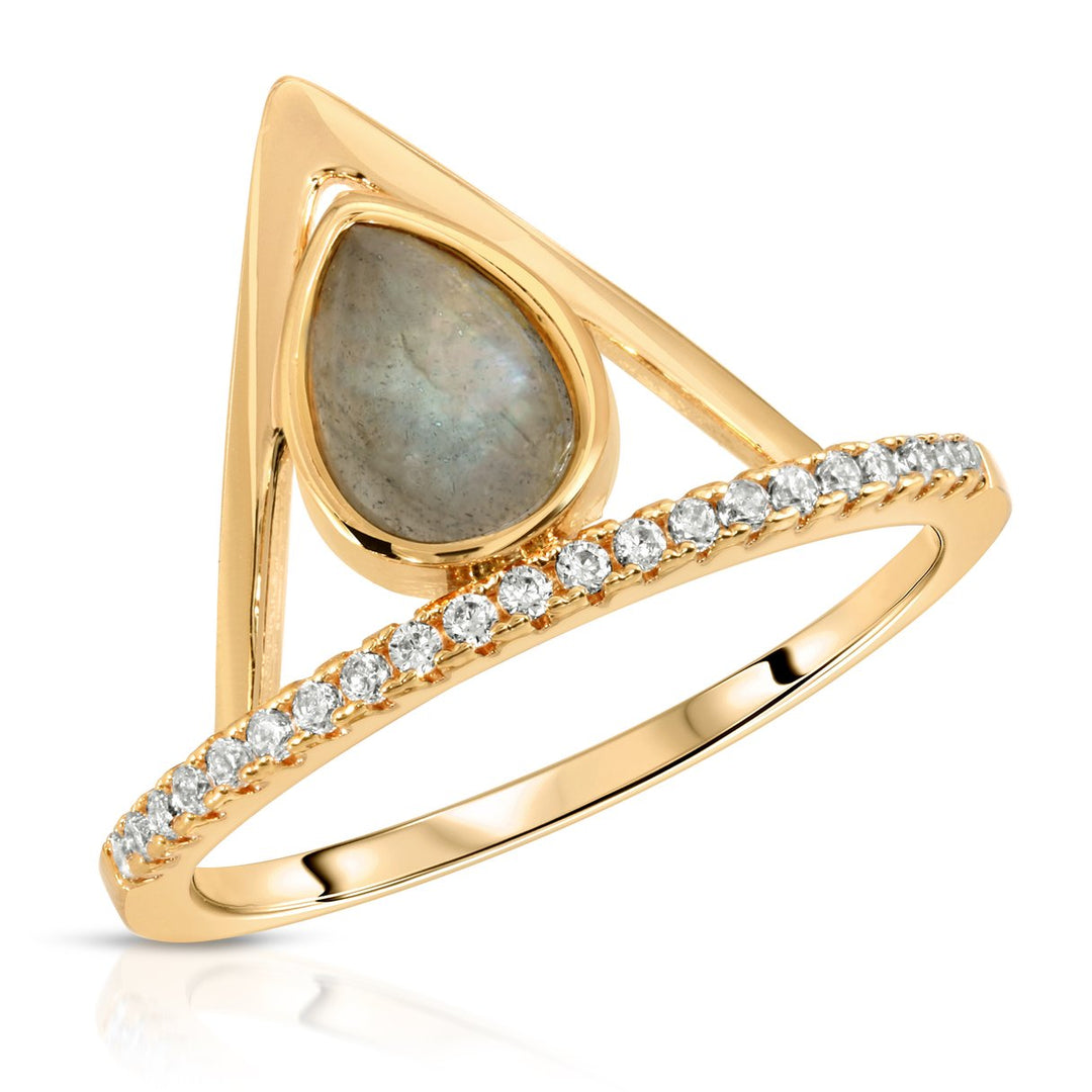 PAVE TRIANGLE RING - Kingfisher Road - Online Boutique