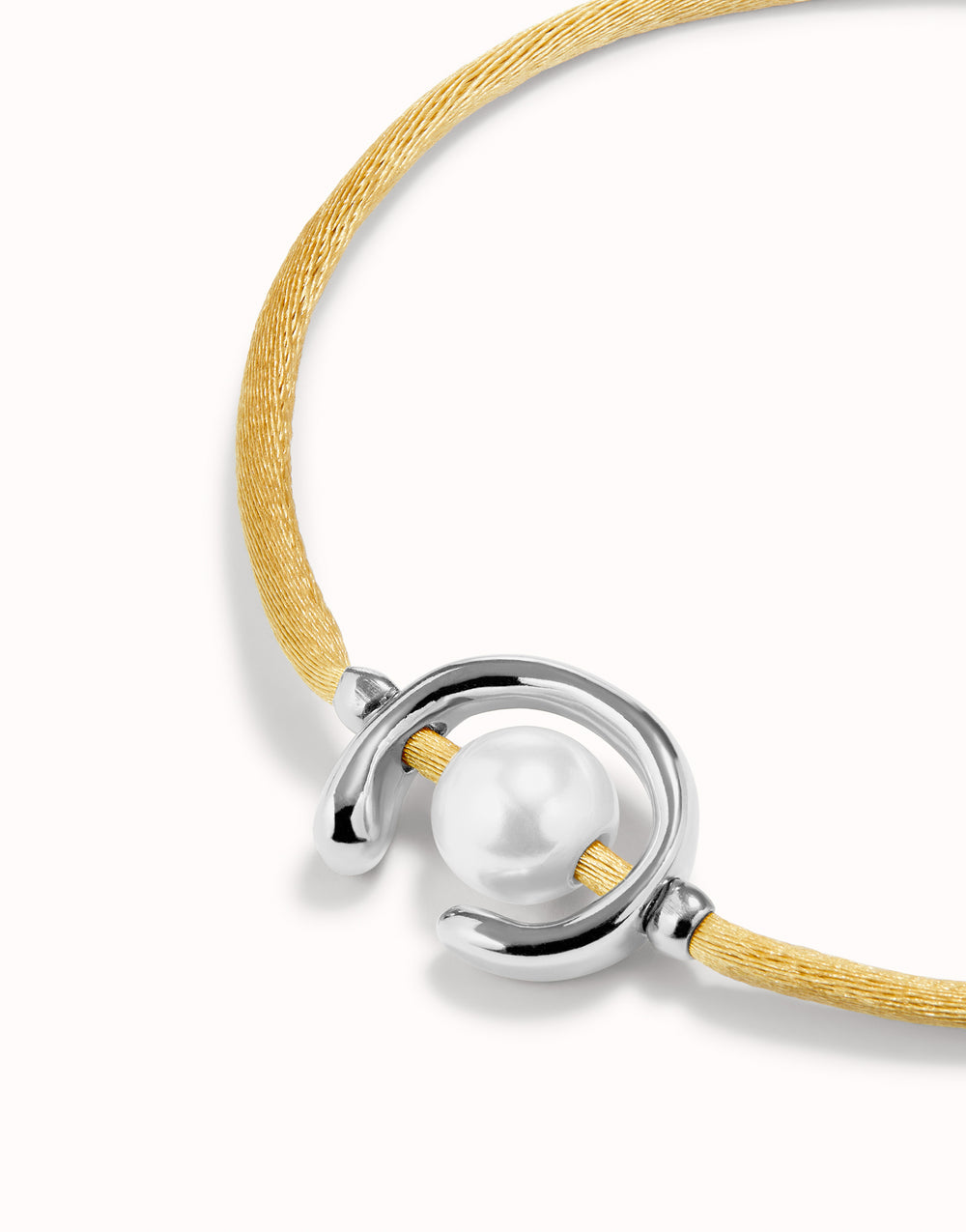 SILVER ADJUSTABLE PEARL CAMEL CORD BRACELET - Kingfisher Road - Online Boutique