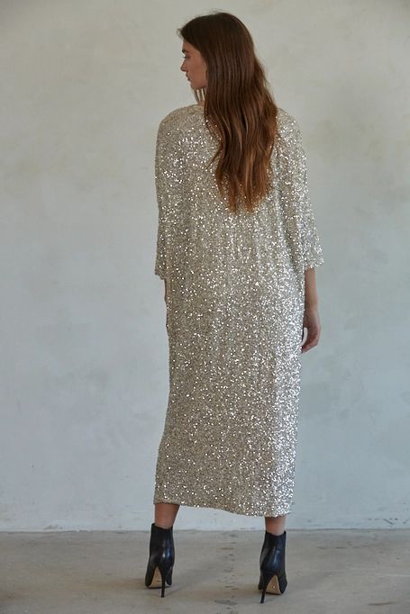 CITY OF STARS DRESS-GOLD SILVER