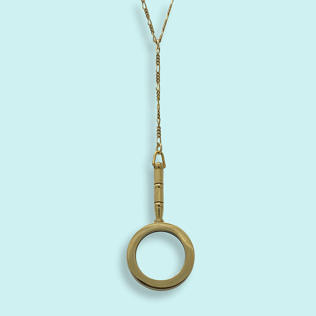 LONG Y-DROP MAGNIFYING GLASS NECKLACE