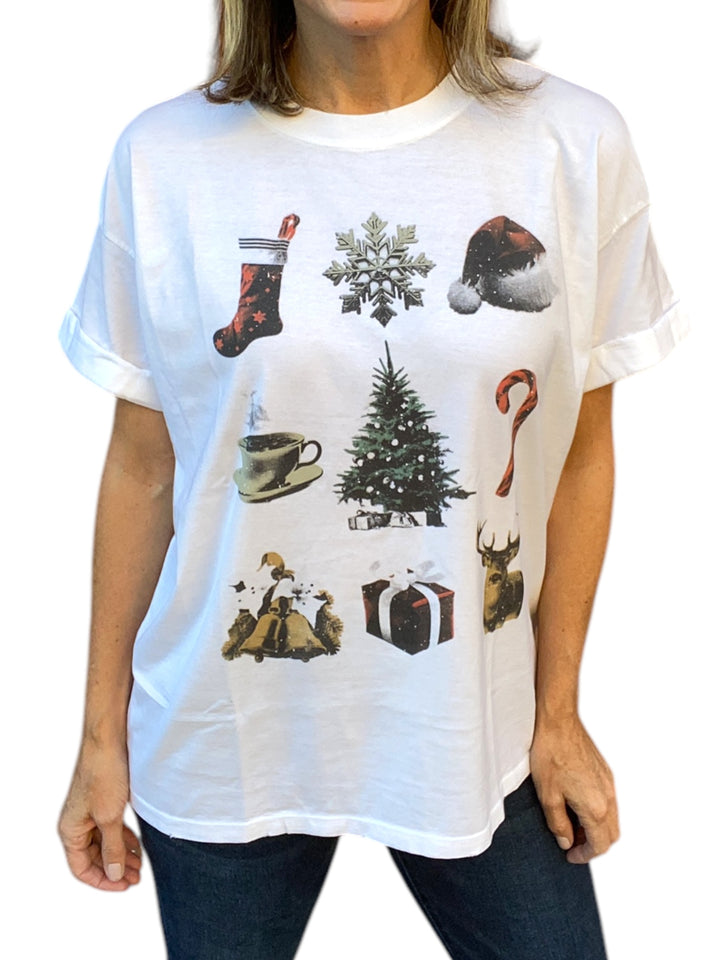 HOLIDAY BOYFRIEND TEE-VINTAGE WHITE