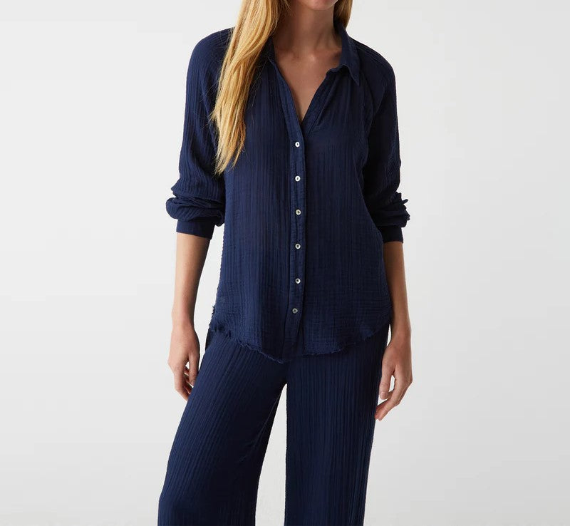 TONI BUTTON DOWN SHIRT-NOCTURNAL - Kingfisher Road - Online Boutique