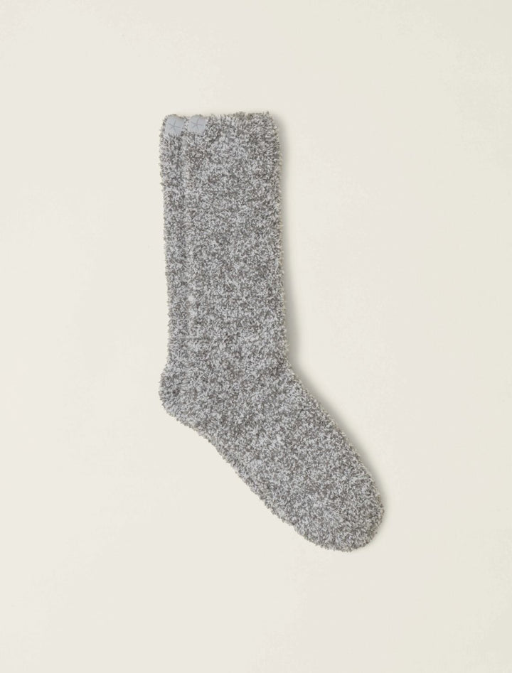 COZYCHIC HEATHERED SOCKS-MOONBEAM WHITE