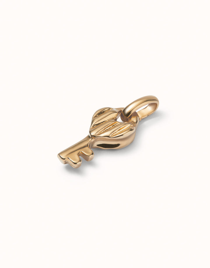 KEY HEART CHARM-GOLD - Kingfisher Road - Online Boutique